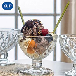 Casas de vino KLP 1 PC Crystal Glass Dwarf Ice Cream Cups House Home Pudding Bowls ...