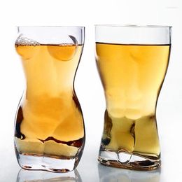 Verres à vin dame hommes forme du corps tasse en verre créatif Durable Double paroi whisky S grand coffre bière café jus tasse verres Bar