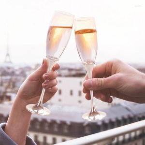 Verres à vin LASODY Cristal Flûtes à Champagne Argent Mariage Pour Mariée Marié M. Mme Toast Tasses Coffrets Cadeaux Couples Fiançailles