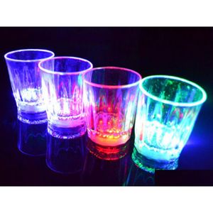 Verres à vin LED clignotant tasse lumineuse eau liquide activé lumière vin bière verre tasse lumineuse fête bar boisson décoration de Noël Dhnug