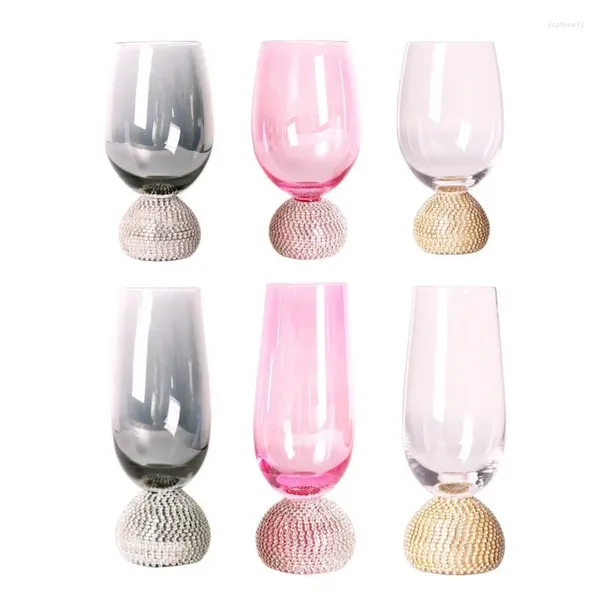 Vers à vin léger luxe 260-450 ml Fairy Pink Emballé Diamond Red Whisky sake Soju Vodka Cup Family Festival Festival Banquet Drinkware Gift