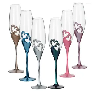 Verres à vin légers luxury cristal gobelet mariage fête amour diamant champagne verre rouge scintillant