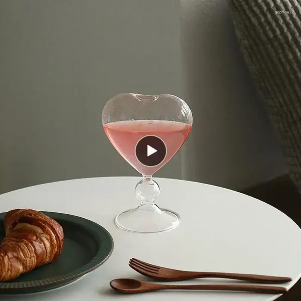 Verres à vin Belle tasse de consommation créative avec vase en verre de paille Décoration de maison de maison