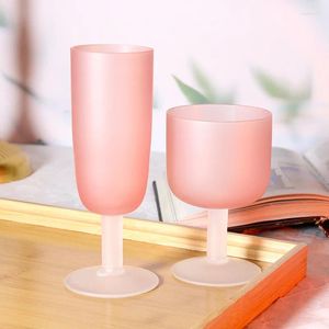 Verres à vin Mediévale Sunset Cup rose orange givré gobelet nordique luxe luxueux rétro petit à pieds courts petites illustrations