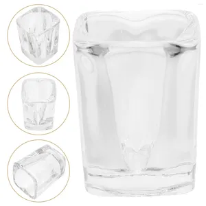 Verres à vin Mesoemia Bar Spécial Verre à Cocktail Spirit Une Tasse Carrée Amour Ou Deux Blancs Uniques