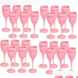 Casas de vino NUEVA acrílico Veuve Pink Naranja Champagne Flautas al por mayor de copas de vino FY5883 JY18 Drop entrega en el hogar Ki Dhbjm