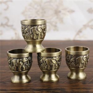 Wijnglazen Noordse creatief S Glas Kleine mond Liquor Cup Classic Embosed Carving Flowers Huishoudelijke persoonlijkheid Mok Bar Drinkware