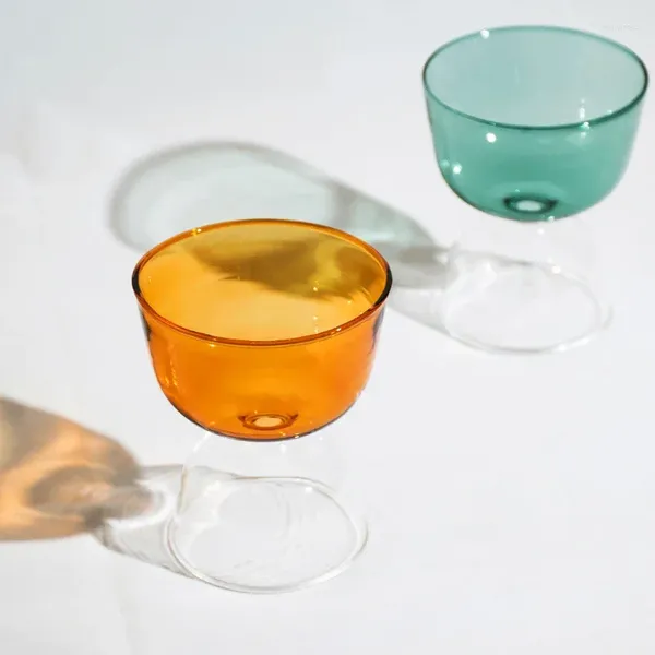 Verres à vin nordique tasse résistante à la chaleur couleurs de couleur pour petit déjeuner