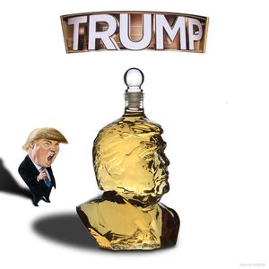 Wijnglazen Nieuwigheid Trump hoofdvormig ontwerp bar loodvrij whisky karaf voor Liquor Scotch Bourbon 230719