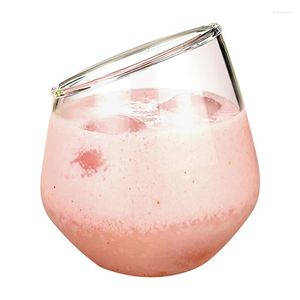 Verres à vin Oblique Verre Tasse À Eau Épaissi Créatif Personnalité Jus Rouge Boisson Froide Smoothie Whisky