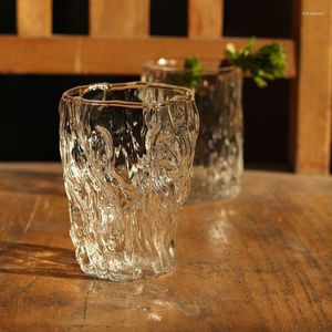 Verres à vin Originalité Whisky Tasses Arbre Stripe Style Japonais Ménage Transparent Bière Vodka Brandy Verrerie Bar Personnalité Verre