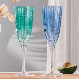Verres à vin Pearl Point Champagne Verre Elegant Bar Cocktail en deux couleurs pour la maison