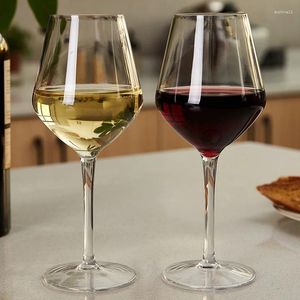 Verres à vin en plastique tasse de gouttes résistantes à la nourriture rouge tritan grade imprimable
