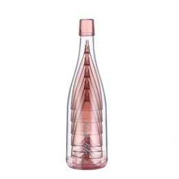 Verres à vin en plastique jetables tasses en verre ensemble en bouteille pour Champagne Copas Home Bar accessoires articles de fête 221124