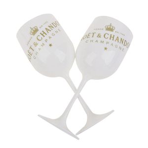 Copas de vino Copas de plástico Acrílico Irrompible Champán 480Ml / 16Oz Copas de vino de plástico Fiesta Decoración de la boda Champán blanco Gl Dhuz7