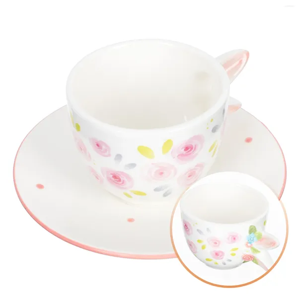 Copas de vino, tazas de capuchino de porcelana con platillos, diseño de cerámica, Espresso, tazas de café de China, juego de platillos para bebidas, Latte