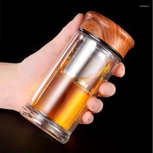 Wijnglazen draagbaar dubbele glazen water beker kleine capaciteit hoge borosilicaat transparante thee voor het maken van creatief