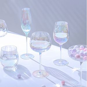 Verres à vin arc-en-ciel rouge ensemble de verres verres à boire maison gobelet coloré Cocktail Champagne cristal 230923