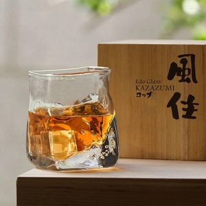 Wijnglazen gerandomiseerde bubbel chivas whisky cup Japan edo kunst glaswerk wijnglas kazazumi whisky kristallen glazen wind-vasthoudende tuimelaar