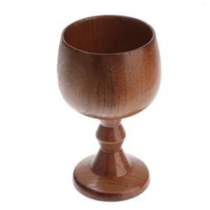 Verres à vin verre rouge Banquet Vintage boire gobelet fait à la main tasse à tige en bois