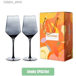 Copas de vino Copa de vino tinto copa de champán hecha a mano moldeada por soplado bordes finos mango largo muy adecuada para uso diario en rojo o blanco L240323