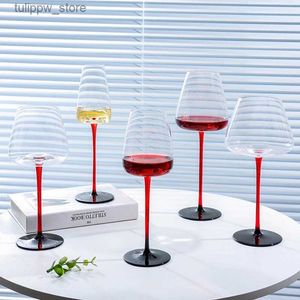 Verres à vin Verre à vin rouge, ensemble haut de verre pour la maison, cristal bordeaux champagne, bar de grande capacité L240323