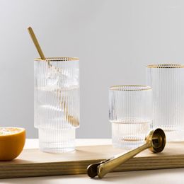 Wijnglazen herbruikbare Europese transparant glazen beker eenvoudige koffiemok whisky -drinkwareset Vasos de Vidrio Home Garden