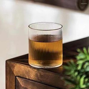 Wijnglazen geribbeld Noordse whiskyglas cup kleurrijke hoog borosilicaat drinkware hittebestendige gekleurde Glas voor cocktails tequila thee