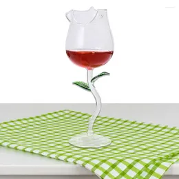 L les verres à vin Rose Glass Cup mignon gobelet pour ménage créatif Jui Dîner Dîner Bar Gobblets Portable Party Favors