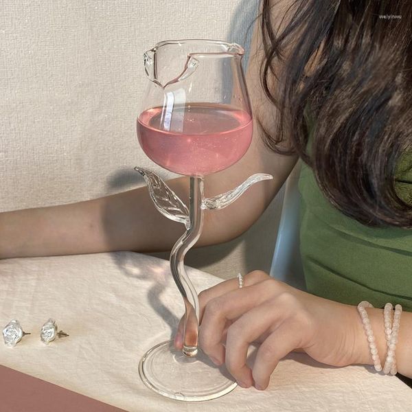 Verres à vin Rose gobelet design Niche verre à Champagne maison créative eau S tasse à café Cocktail