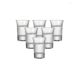 Verres à vin Ensemble de 6 1 Oz Heavy Base S Verre à liqueur fabriqué à la machine sans plomb pour boissons spiritueuses à la vodka avec barre de mariage 30 ml