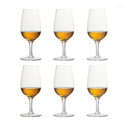 Wijnglazen set van 6 stks hoge kwaliteit lood -vrije kristalhelder glas standaard witte ISO -proeverij voor vloeibare sommelier 215 ml