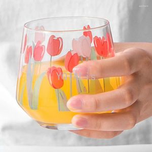 Verres à vin Corée du Sud INS 400 ml Tulipes en verre peint à la main