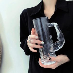 Wijnglazen Strongman Handvat Glas Mok Creatieve Ontbijt Melk Koffiekopje Drinkware Transparant Party Bier Grote Capaciteit