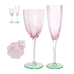Wijnglazen Super Beauty 240-380ml Petal Veins Goblet Elegant Art Red Champagne Glass Family Restaurant Holiday Drinkware Gift Cup