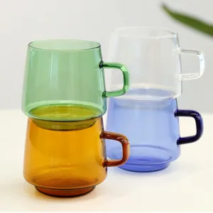 Casas de vino Cazas de café Sweetto Juego de 4 piezas de 350 ml Decoración de utensilios de cocina 8 cm para jugo Termostabilidad de té Utensilios