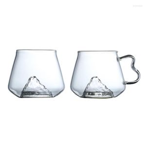 Verres à vin T5EB Mountain Whiskey Glass Beer Water Tea Cup Set Bar D