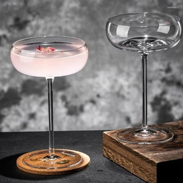 Verres à vin transparent champagne gobelet créatif concave de la tour de bas de la tour Big Belly Cocktail Martini Cup Bar Tool