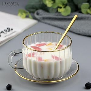 Wijnglazen transparant creatief glas koffie thee mug drinks dessert ontbijt melk melk huis huishoudelijk handvat grote capaciteit