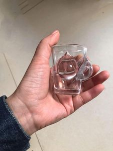 Verres à vin Verre Transparent Ensemble Cocktail Whisky Boisson Tasse Eau Avec Paille Femme Nue