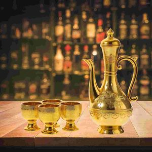 Verres à vin Turkish Coffee Pot Set Vintage Jug exquis Golden Decanter Causes de l'autel