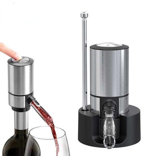 Verres à vin Uareliffe Distributeur de décanteur électrique avec base Dégrisement rapide Aérateur automatique Verseur pour Bar Party Kitchen 230508