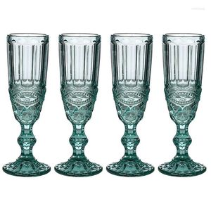 Wijnglazen Vintage gesneden loodvrij gekleurd glas Champagne verdikte hoge bruiloft desserttafel decoratieve vaten