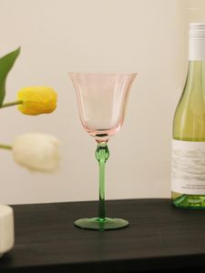 Wijnglazen Vintage Franse glazen bekers Cocktailbloemvormige beker met romantische Valentijnsdag Geschenken Home Decoratie