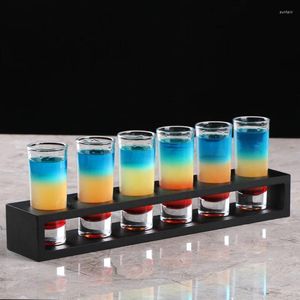 Verres à vin Vodka 2,4 Oz ensemble de 6 tasses en verre à Base lourde petite tequila à boire pour le whisky