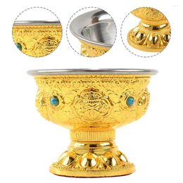 Verres à vin tasse d'approvisionnement en eau pour bouddha metal bouddhisme bon bol chanceux offrant des accessoires multi-fonctions saint décoré