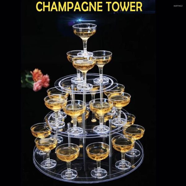 Verres à vin Mariage Champagne Tasse Coupe Bracket Party Cérémonie de décoration Cérémonie de décoration Table en acrylique