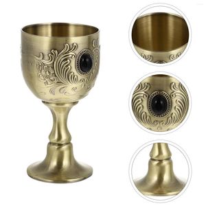 Wijnglazen Bruiloft Retro Europees Glas Rood Zilver Kelk Goblet Zinklegering Party