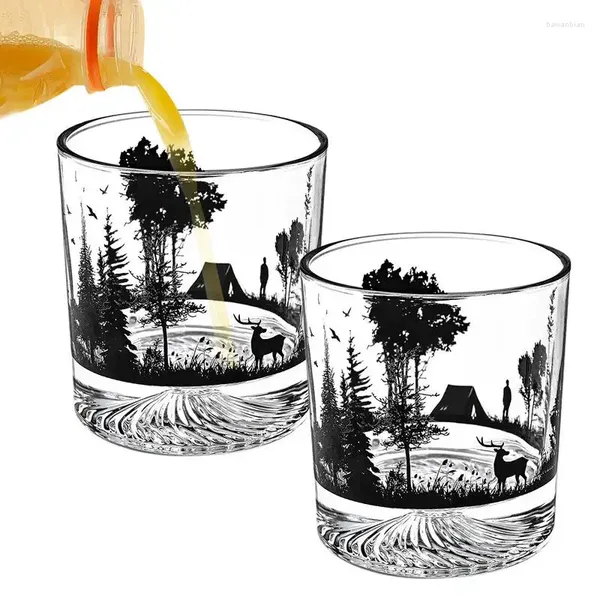 Copas de vino Juego de tazas de whisky Rocas antiguas Vasos de vidrio Cristalería para cócteles escoceses Bourbon Voldka Regalo de boda Vasos