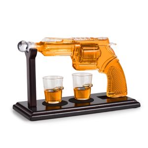 Wijnglazen Whisky Karaf Sets voor Unieke Geschenken Mannen 8.5 OZ Pistool Vormige Cool Liquor Dispenser Thuis Bar Drinken Party 231216